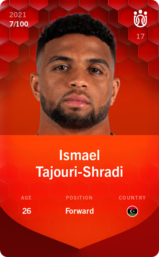 Sorare - Sorare Official - Ismael Tajouri-Shradi 2021-22 • Rare 7/100 - NFT # 67351594934906955595545754487049531403819428592366233071580347423255152761827