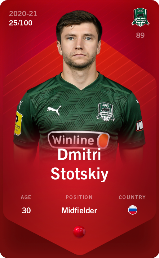 Sorare - Sorare Official - Dmitri Stotskiy 2020-21 • Rare 25/100 - NFT # 15242427970194519167245586126707003582080394909809963338407133340212378528398