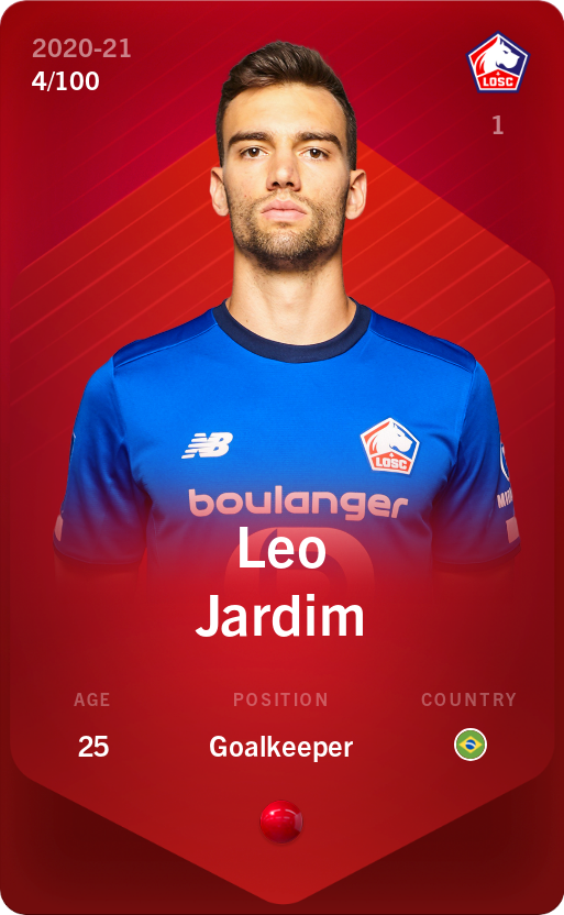 Sorare - Sorare Official - Leo Jardim 2020-21 • Rare 4/100 - NFT # 75819326847317418806284227200927422998403036651511671282101761550956370978195