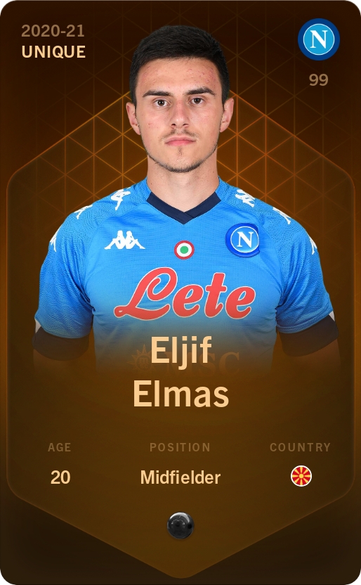 Sorare - Sorare Official - Eljif Elmas 2020-21 • Unique - NFT # 113765441580633290331423185727842657474654260051417160604280014440541203180179