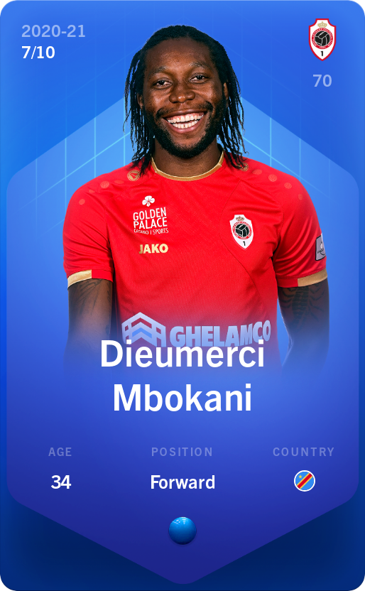 Sorare - Sorare Official - Dieumerci Mbokani 2020-21 • Super Rare 7/10 - NFT # 99097080937550980526206758946185484152958870027506202615649834640961889130747