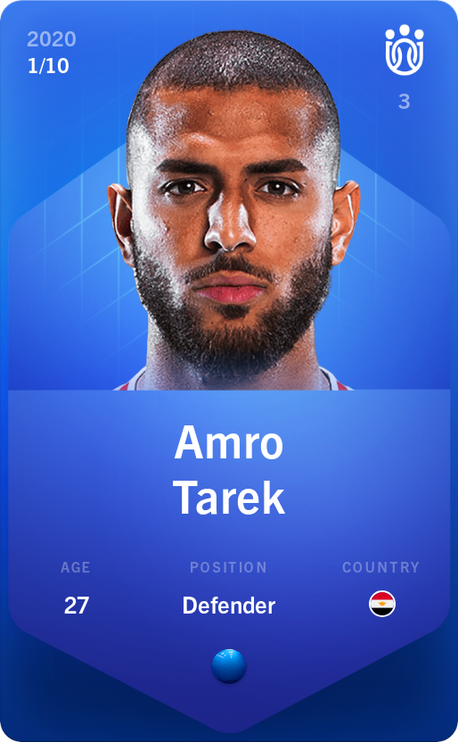 Sorare - Sorare Official - Amro Tarek 2020-21 • Super Rare 1/10 - NFT # 73768527165901631954798928157785694232561472723795320620836719701714428316492