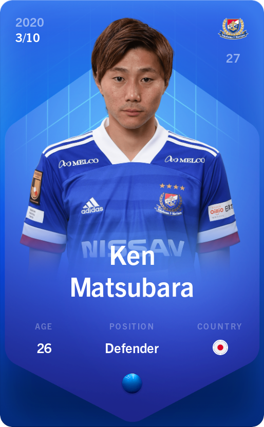 Sorare - Sorare Official - Ken Matsubara 2020-21 • Super Rare 3/10 - NFT # 70231354696416138575544143684176276117194900214295415902535510407019987199438