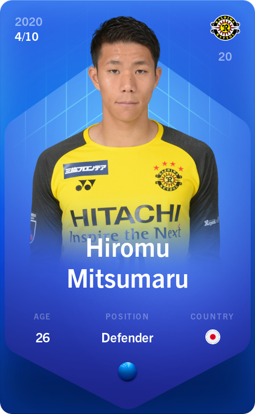 Sorare - Sorare Official - Hiromu Mitsumaru 2020-21 • Super Rare 4/10 - NFT # 57981408462521014324262630758306333937617707560097375944061566998656225539452