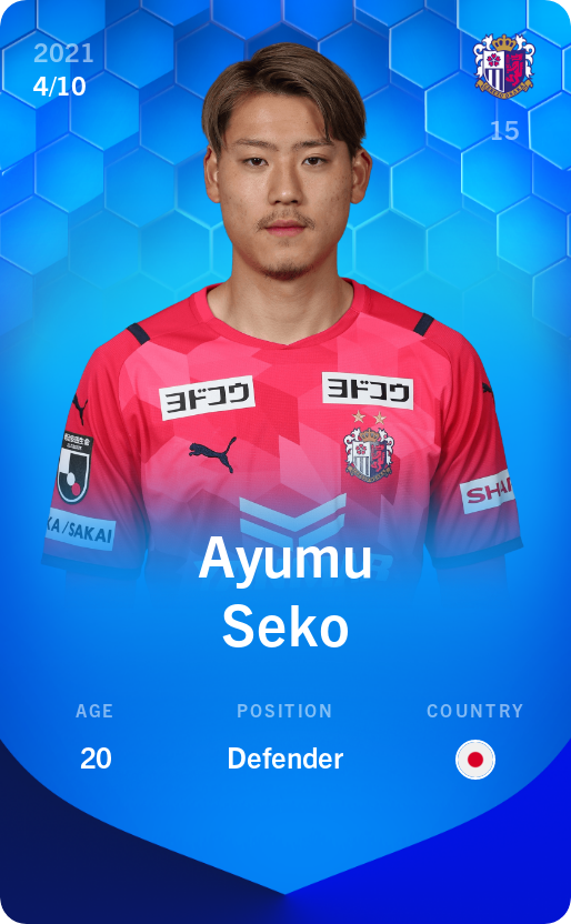 Sorare - Sorare Official - Ayumu Seko 2021-22 • Super Rare 4/10 - NFT # 79015712016027921931815598649908388039756724757677407962875519645430599229757