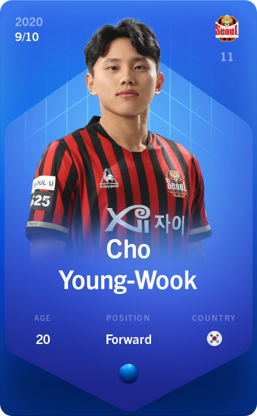 Sorare - Sorare Official - Cho Young-Wook 2020-21 • Super Rare 9/10 - NFT # 38691567569941303204056692570379042900461855140793215613779511554866703705791