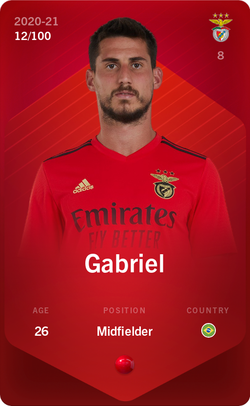 Sorare - Sorare Official - Gabriel 2020-21 • Rare 12/100 - NFT # 11393060527443867117620788655932936116142779931350772035975048072900340028870