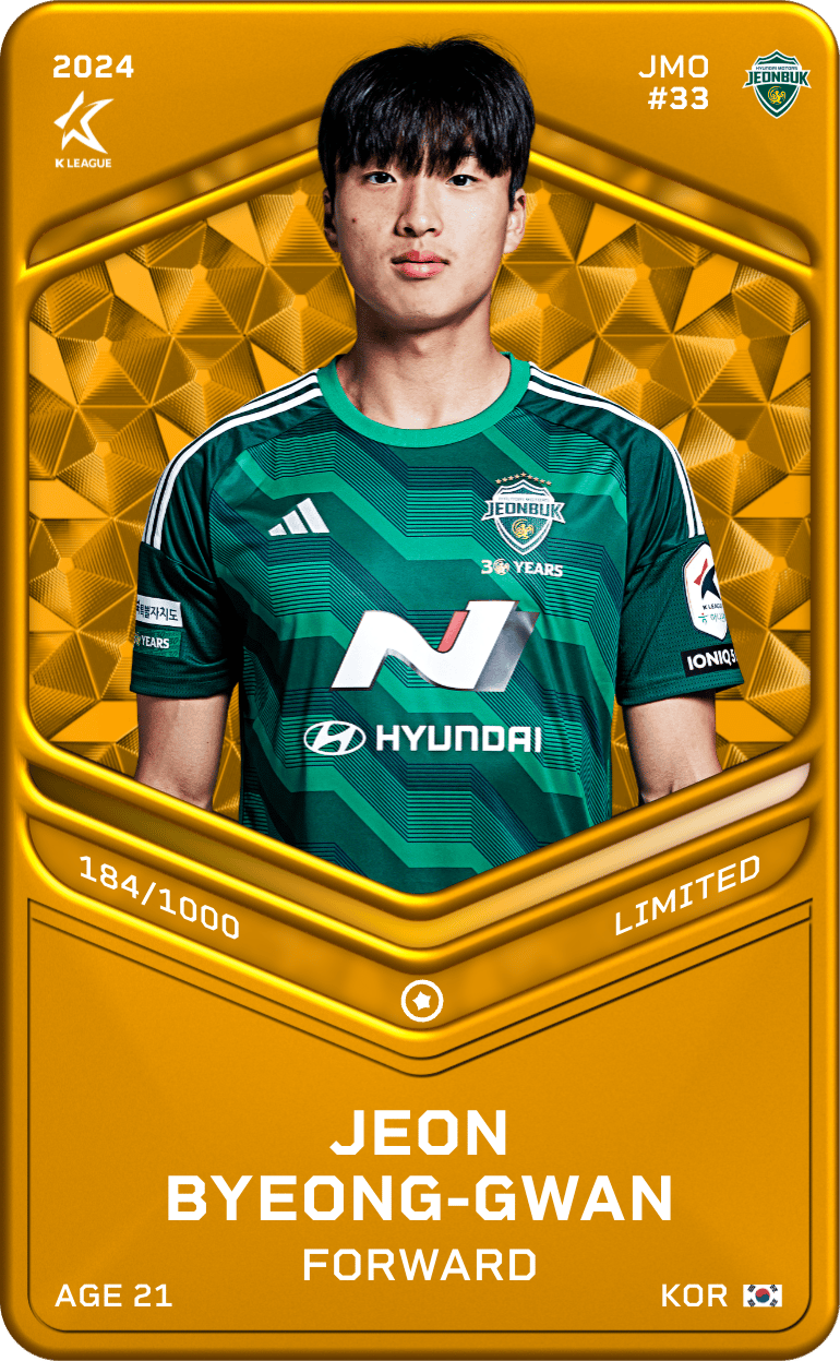 Jeon Byung-Kwan 2024-25 • Limited 184/1000