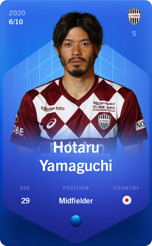 Sorare - Sorare Official - Hotaru Yamaguchi 2020-21 • Super Rare 6/10 - NFT # 7825088539311315732828551660043453218767831101945291156666045854242279250843