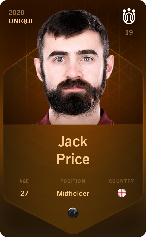 Sorare - Sorare Official - Jack Price 2020-21 • Unique - NFT # 12021602525553144401329931179383967254160865681139782538047759502765958549268
