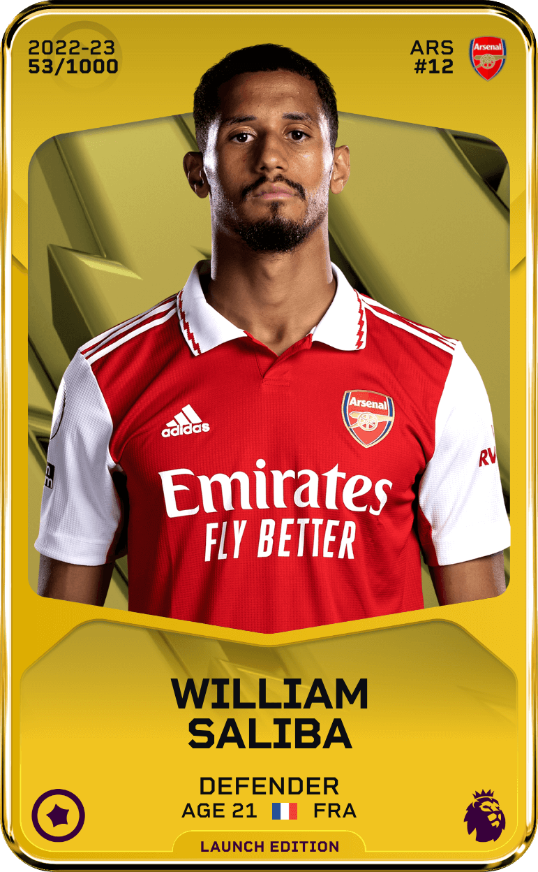 William Saliba 2022-23 • Limited 53/1000