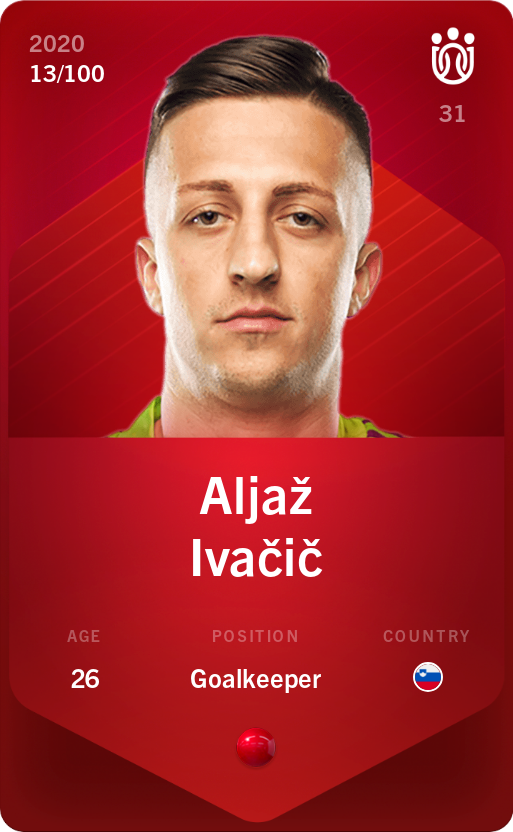 Sorare - Sorare Official - Aljaž Ivačič 2020-21 • Rare 13/100 - NFT # 11701159187214108773642466674982460857052021312131210292651563105467836742813