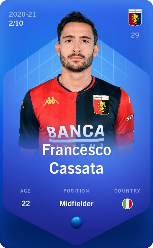 Sorare - Sorare Official - Francesco Cassata 2020-21 • Super Rare 2/10 - NFT # 26761637786696681779157861682009412278486212841987960513462182538017633485955
