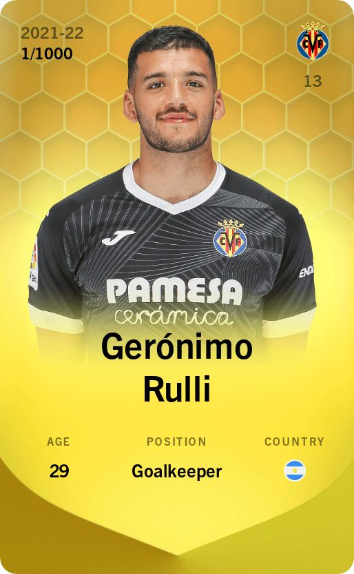 Gerónimo Rulli 2021-22 • Limited 1/1000