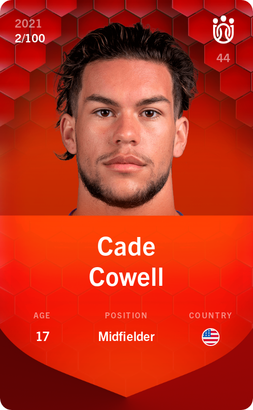 Sorare - Sorare Official - Cade Cowell 2021-22 • Rare 2/100 - NFT # 3404295967497632697409053338087246425800276352619486826518384948858329479151