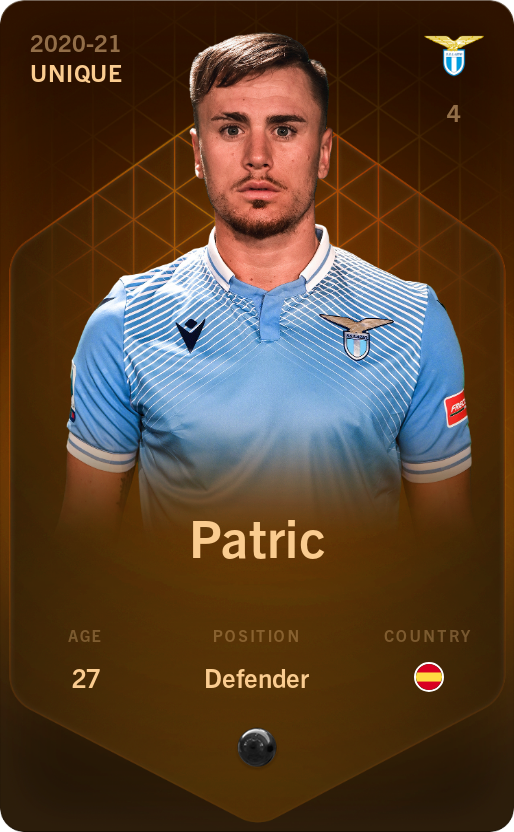 Sorare - Sorare Official - Patric 2020-21 • Unique - NFT # 21697452621602144350273166186551856317586411920444949484844993724245638100353
