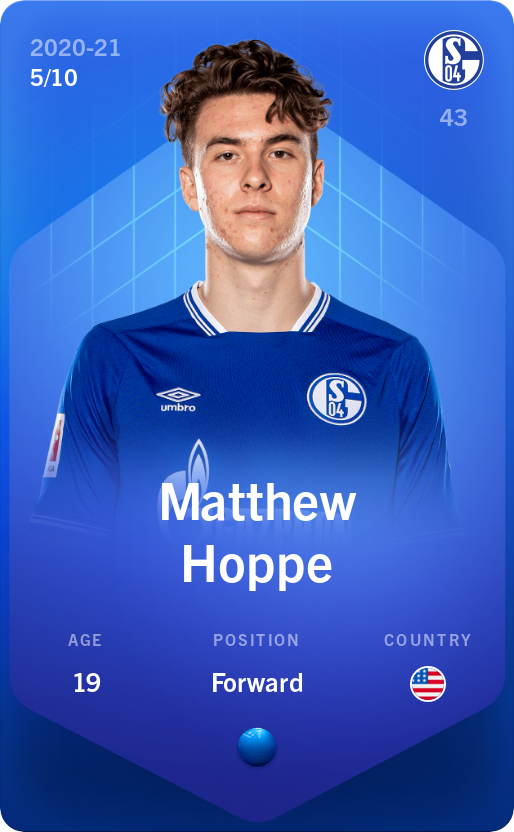 Sorare - Sorare Official - Matthew Hoppe 2020-21 • Super Rare 5/10 - NFT # 66783994849191278296901893463228766855234931188756230108168299204632351764180