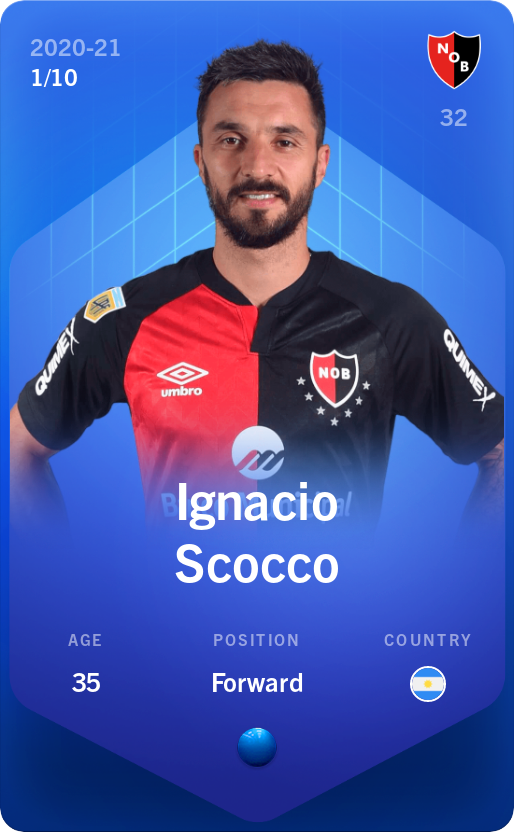 Sorare - Sorare Official - Ignacio Scocco 2020-21 • Super Rare 1/10 - NFT # 80890662949447285087170106205640322543660339264520723965835323833749095133579