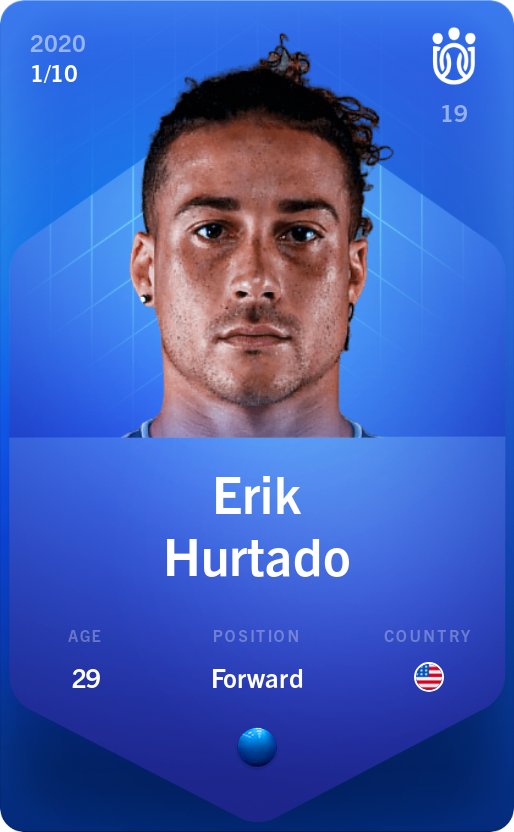 Sorare - Sorare Official - Erik Hurtado 2020-21 • Super Rare 1/10 - NFT # 21410406474679053169704766780982457277172389774364394239095844909675672889218