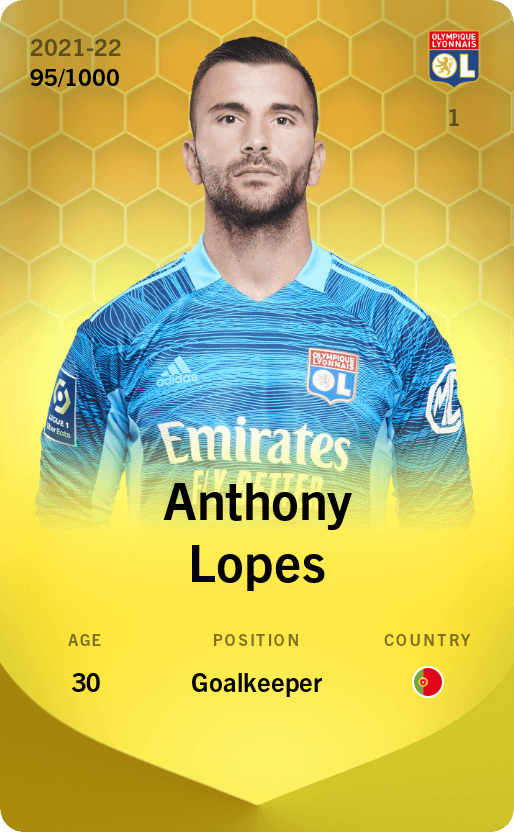 Anthony Lopes 2021-22 • Limited 95/1000