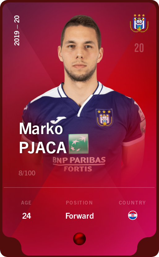 Sorare - Sorare Official - Marko Pjaca 2019-20 • Rare 8/100 - NFT # 57163678197156014970099619350566410943296464976752161382380030355954989632862