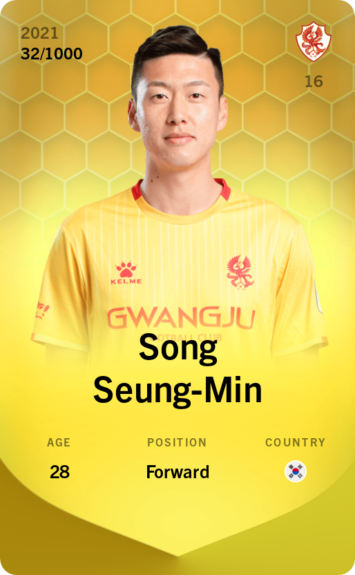 Sorare - Sorare Official - Song Seung-Min 2021-22 • Limited 32/1000 - NFT # 32545823996186288690767570477504553196880009731055017112701207063240971375937