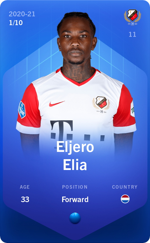 Sorare - Sorare Official - Eljero Elia 2020-21 • Super Rare 1/10 - NFT # 5589338769064454084105118030009459757067655600859126827603762118602424574585