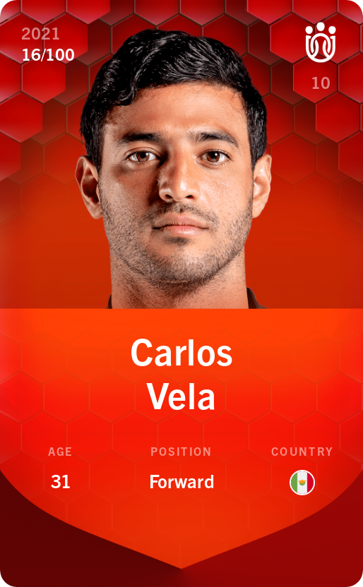 Sorare - Sorare Official - Carlos Vela 2021-22 • Rare 16/100 - NFT # 61819777486723457878919618733106141392011278437151447434304242509882380574387