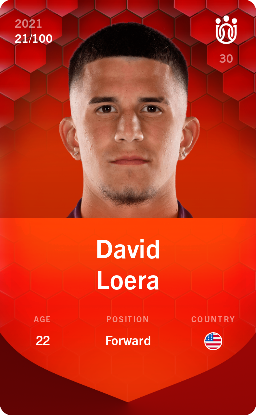 Sorare - Sorare Official - David Loera 2021-22 • Rare 21/100 - NFT # 72345237207150312177808022636525820391689742080044437329645325157815306340511