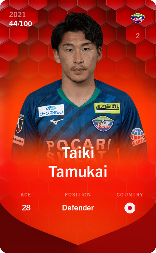 Sorare - Sorare Official - Taiki Tamukai 2021-22 • Rare 44/100 - NFT # 25253497260556110779742356568907975669550815479895364237894474225091880115470