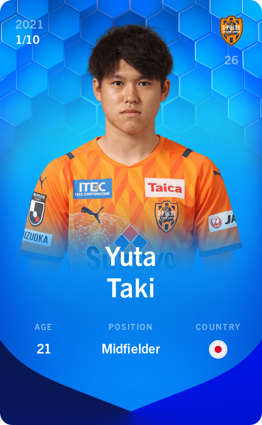 Sorare - Sorare Official - Yuta Taki 2021-22 • Super Rare 1/10 - NFT # 83363568232987989573323011706498545468892284294464842871762680071810932691077