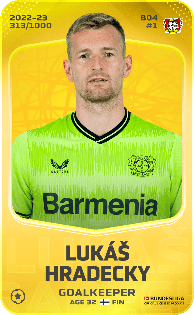 Lukáš Hradecky 2022-23 • Limited 313/1000