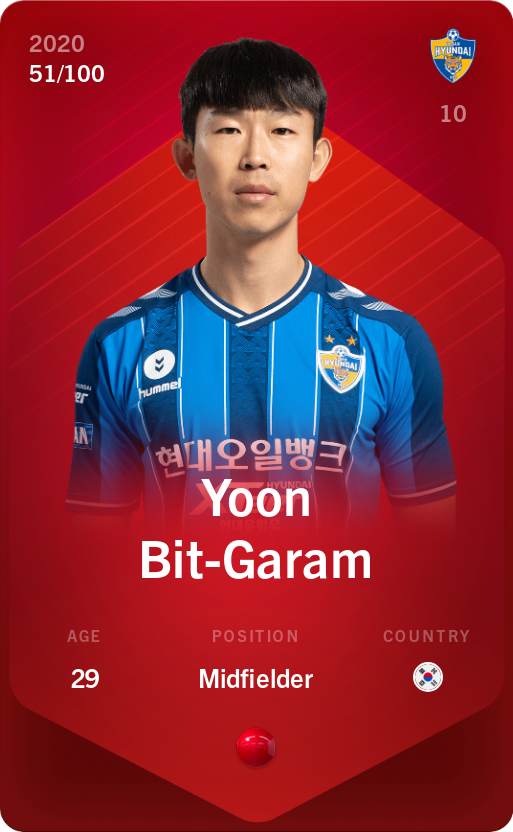 Sorare - Sorare Official - Yoon Bit-Garam 2020-21 • Rare 51/100 - NFT # 90885600451858239171664783985988276354204388818296006370133424309016509841259