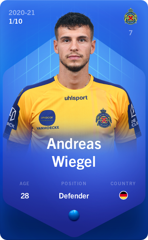 Sorare - Sorare Official - Andreas Wiegel 2020-21 • Super Rare 1/10 - NFT # 5457212442836098176541618583421868061048653922563894182533274839889518321910