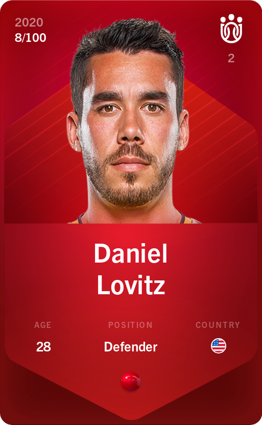 Sorare - Sorare Official - Daniel Lovitz 2020-21 • Rare 8/100 - NFT # 104086412425177966946133219345245833964228571253998335724388954843146172312345