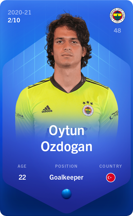 Sorare - Sorare Official - Oytun Ozdogan 2020-21 • Super Rare 2/10 - NFT # 75167117108631424603516589149229527097881615246045652219693524776071803232592