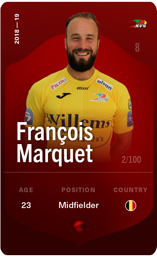 Sorare - Sorare Official - François Marquet 2018-19 • Rare 2/100 - NFT # 9201463378666660087483089500376867858813249284807880702287756481291692654644