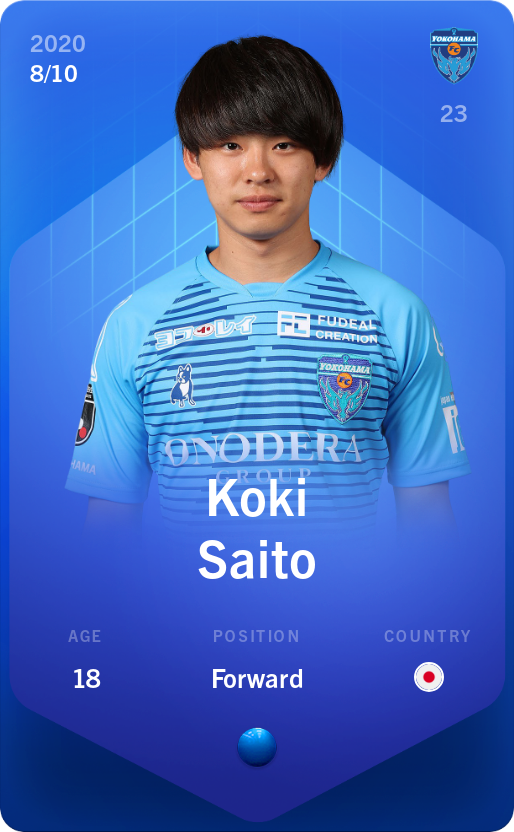 Sorare - Sorare Official - Koki Saito 2020-21 • Super Rare 8/10 - NFT # 19687497242408823559636218323621075481427952088756588008722346538446250455193