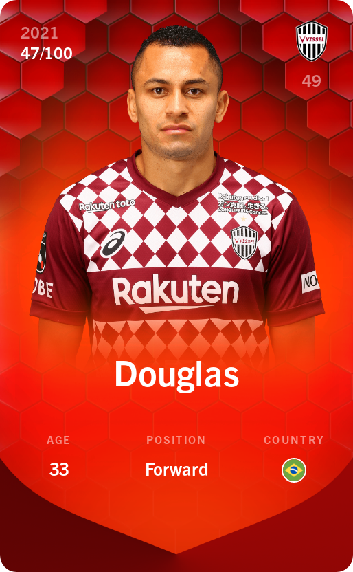 Sorare - Sorare Official - Douglas 2021-22 • Rare 47/100 - NFT # 86799919051349950805790767924142607871483763603305639145021228196705266930157