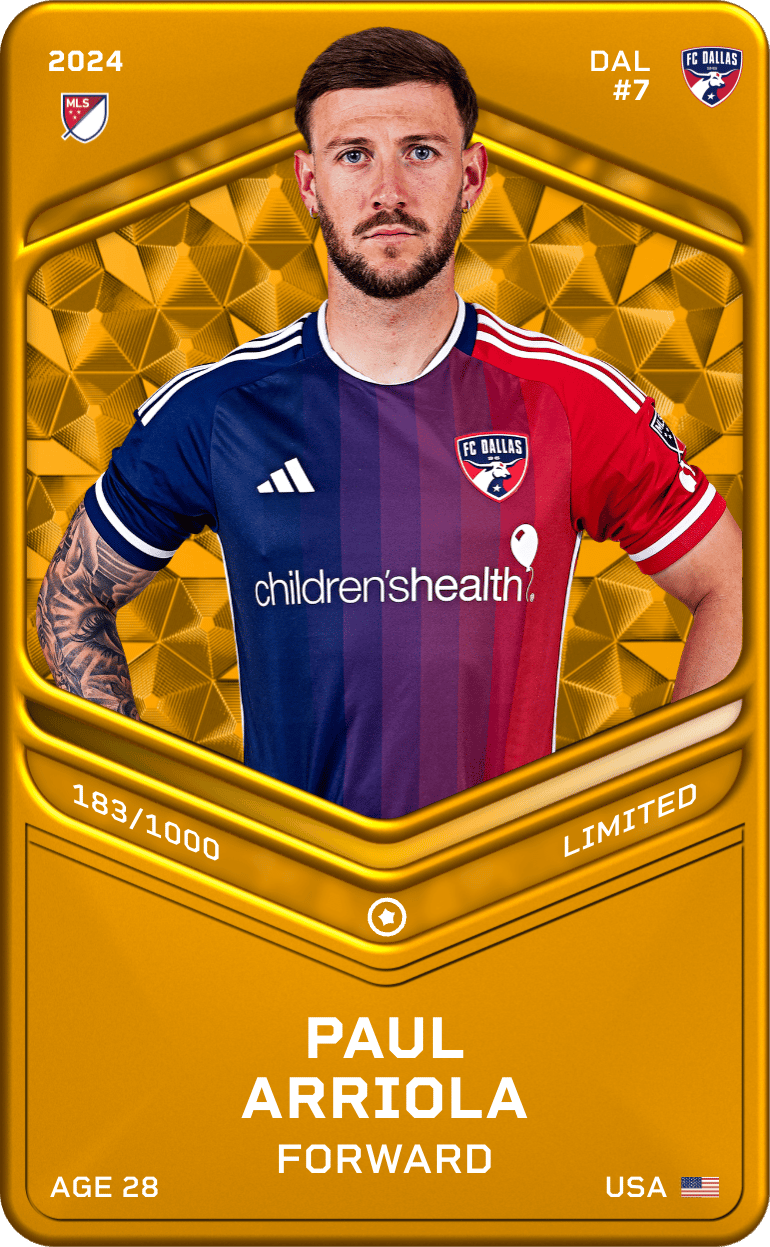 Paul Arriola 2024-25 • Limited 183/1000