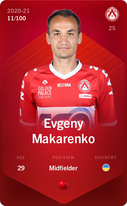 Sorare - Sorare Official - Evgeny Makarenko 2020-21 • Rare 11/100 - NFT # 62381622606647200836794688587778115803028176487482438678950510629641326313059
