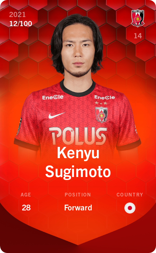 Sorare - Sorare Official - Kenyu Sugimoto 2021-22 • Rare 12/100 - NFT # 24698419208929034144338040313966099938333627110059077727940290713935539625766