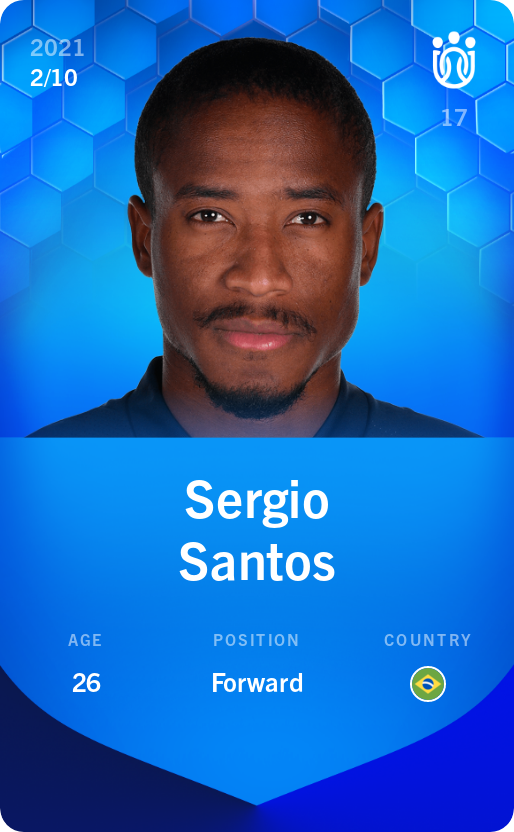 Sorare - Sorare Official - Sergio Santos 2021-22 • Super Rare 2/10 - NFT # 92900787572267184472239227666640467519323533616423572319782316924375536982019