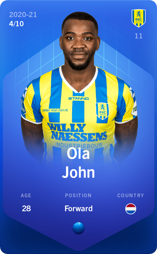 Sorare - Sorare Official - Ola John 2020-21 • Super Rare 4/10 - NFT # 96686726827050970247028847986158600887369625054895501486561813153412987991812