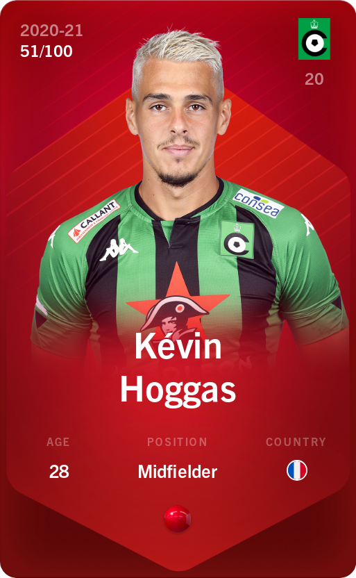 Sorare - Sorare Official - Kévin Hoggas 2020-21 • Rare 51/100 - NFT # 21210643531834718596903471679110967990761359844093202780596056855106761591527