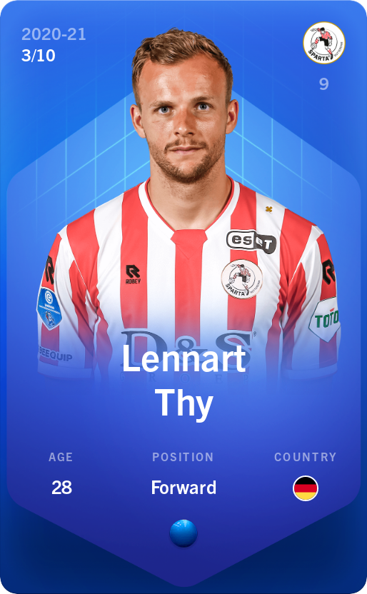 Sorare - Sorare Official - Lennart Thy 2020-21 • Super Rare 3/10 - NFT # 87125212075077092579410408200148496183851032149215965817379742110626270953241