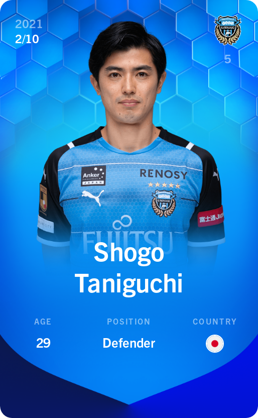 Sorare - Sorare Official - Shogo Taniguchi 2021-22 • Super Rare 2/10 - NFT # 5057329297268627854031506568601741324017237180442322300195081042883715304130