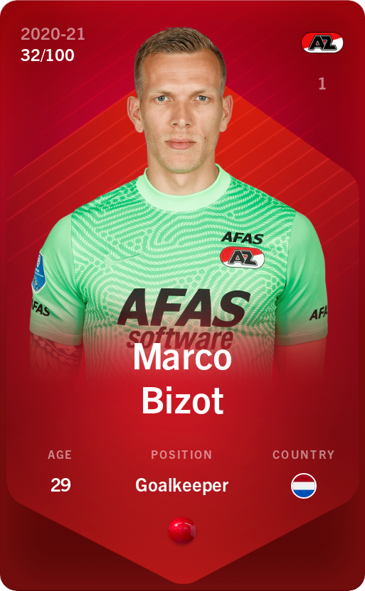 Sorare - Sorare Official - Marco Bizot 2020-21 • Rare 32/100 - NFT # 108955681633883058378588227507963607500883235912099559706171523283117940699993