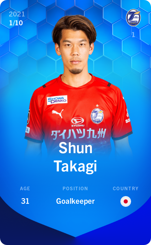 Sorare - Sorare Official - Shun Takagi 2021-22 • Super Rare 1/10 - NFT # 62393676577540735596642040793397463684726738533804045357964404925693399807722