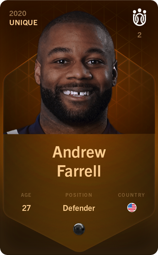 Sorare - Sorare Official - Andrew Farrell 2020-21 • Unique - NFT # 70175979135568361651590193559311238153145431005590679455914729428744660908537